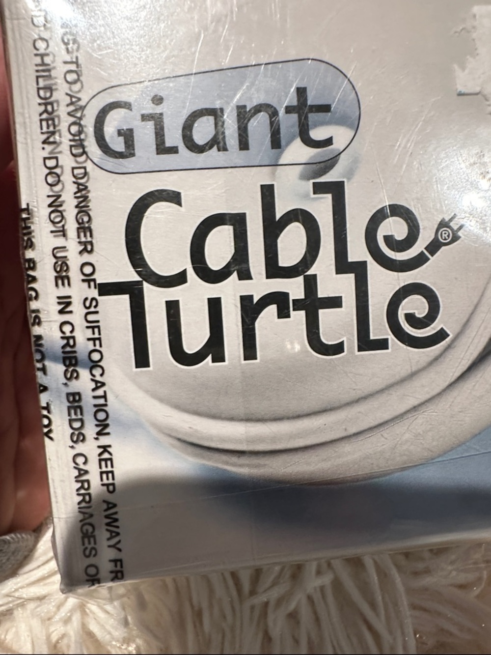 Giant Cable Turtle Organizer  - White